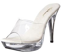 Pleaser Cocktail-501, Sandali Aperti Donna, Transparent Clr Clr, 41 EU