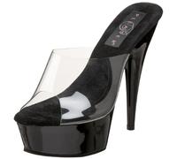 Pleaser - Del601/C/B, Scarpe da Donna, (Transparent (Clear)), 37