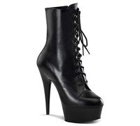 Pleaser DELIGHT-1020 Blk Leather/Blk UK 8 (EU 41)