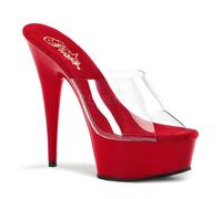 Pleaser Delight-601 Clear/Red 36