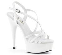 Pleaser DELIGHT-613 Wht Pat/Wht UK 8 (EU 41)
