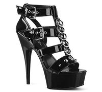 Pleaser DELIGHT-658 Blk Pat/Blk UK 6 (EU 39)