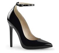 Pleaser Devious Sexy-23, Cinturino alla Caviglia Donna, Nero Blk Pat, 43 EU