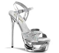 Pleaser ECLIPSE-619G Slv Multi Gltr/Slv Chrome UK 4 (EU 37)