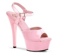Pleaser EU-KISS-201 - Sandali da donna in materiale sintetico, Rosa, 40 EU