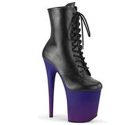 Pleaser FLAMINGO-1020BP Blk Faux Leather/Blue-Purple Ombre UK 3 (EU 36)