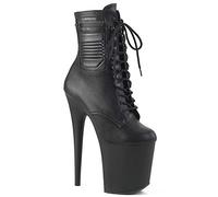 Pleaser FLAMINGO-1020PK Blk Faux Leather/Blk Matte UK 4 (EU 37)