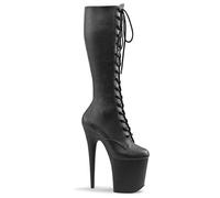 Pleaser FLAMINGO-2023 Blk STR Faux Leather/Blk Matte UK 6 (EU 39)