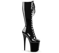 Pleaser FLAMINGO-2023 Blk STR Pat/Blk UK, Blk Str Pat Blk, 38 EU