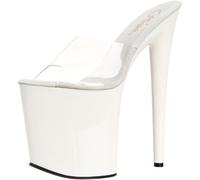 Pleaser FLAMINGO-801, Sandali Donna, Bianco (Clr/Wht), 36