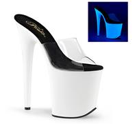Pleaser Flamingo-801UV Clr/Neon Wht 40