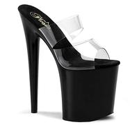 Pleaser Flamingo-802, Sandali con Plateau Donna, Trasparente, 35 EU