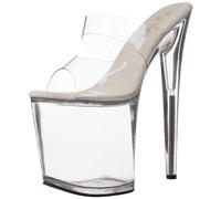 Pleaser Flamingo-802, Sandali con Plateau Donna, Trasparente, 41 EU