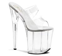 Pleaser Flamingo-802, Sandali con Plateau Donna, Trasparente, 42 EU