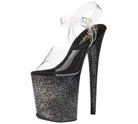 Pleaser Flamingo-808 MG, Sandali con Plateau Donna, Trasparente, 37 EU