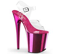 Pleaser Flamingo-808 - Scarpe da Barca Uomo, Rosso (Schwarz-silber), 42 EU