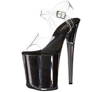 Pleaser Flamingo-808g, Sandali Tacchi Donna, Clr Blk Gltr, 37 EU