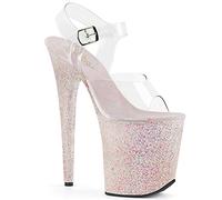 Pleaser FLAMINGO-808LG Clr/Opal Multi Glitter UK 3 (EU 36)