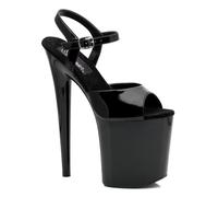 Pleaser Flamingo-809 Blk Pat/Blk 40