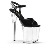 Pleaser - Flamingo-809 - Nero vernice/Trasparente - Taglia 38