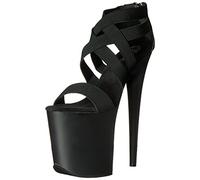 Pleaser FLAMINGO-869, Scarpe con Plateau Donna, Nero (Schwarz), 36 EU