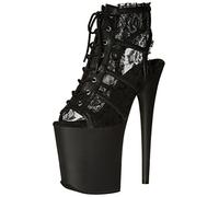 Pleaser FLAMINGO-896LC Blk Mesh-Lace/Blk Matte UK 6 (EU 39)