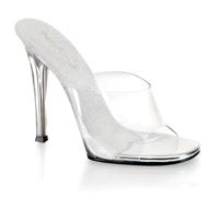 Pleaser Gala 01 Scarpe Decolte Tacco Stiletto A Mulo Senza Chiusura Clear