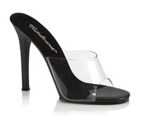 Pleaser Gala 01 Scarpe Decolte Tacco Stiletto A Mulo Senza Chiusura Clear