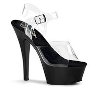 Pleaser KISS-208, Sandali con Tacco Donna, Trasparente (Clear), 37 EU