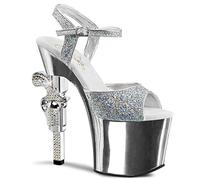 Pleaser Revolver-709G - sexy scarpe sandali con i tacchi alti e plateau strass 35-43