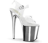 Pleaser, Sandali Aperti da Donna, Trasparente (Transparent (Clr/Slv Chrome)), 35 EU