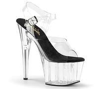 Pleaser Adore-708, Sandali Aperti Donna, Trasparente Clr Blk Clr, 37 EU