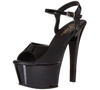 Pleaser Aspire-609, Sandali con Plateau Donna, Nero, 35.5 EU