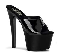 Pleaser Sky-301, argento da donna, Nero, 41 EU