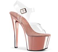 Pleaser SKY-308 Clr/Rose Gold Chrome UK 4 (EU 37)