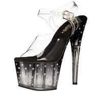 Pleaser Sandali con tacco Stardust 708T Donna Clr Blk Clr 38 EU