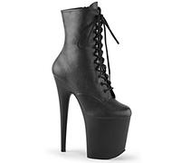 Pleaser Flamingo-1020, Stivali Donna, Nero Blk Pat Blk, 38 EU