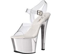 PleaserSky308/c/hpch - Sandali donna, colore argento (clr/slv chrome), taglia 35 EU (2 UK)