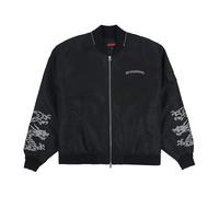 Pleasures - Dragon Bomber Jacket Nero Nylon Impermeabile - - Jackets - Uomo - Nero - S