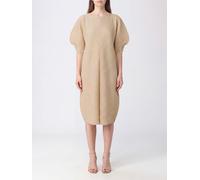 PLEATS PLEASE ISSEY MIYAKE Tunica midi in crêpe plissettato con maniche a palloncino 3 Sabbia
