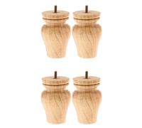 Pleayietoopiatiey Set di 4 piedini per mobili in legno, per divano, sedia, letto, ottomana, armadietto, vaso