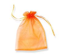 PLECUPE 100 pezzi Sacchetti Confetti,Sacchetti Organza 10x15cm,Sacchetti Regalo,Organza con Coulisse,Saccgetti Portaconfetti Borse Gioielli Sacchetto di Caramelle-Arancia