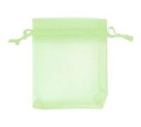 PLECUPE 100 pezzi Sacchetti Confetti,Sacchetti Organza 9x12cm,Sacchetti Regalo,Organza con Coulisse,Saccgetti Portaconfetti Borse Gioielli Sacchetto di Caramelle-Verde#2