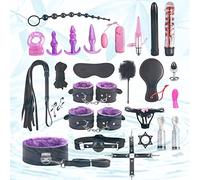 PLEETS Un Set Mardi Gras da 26 Pezzi per Il Regalo più Completo per la Vostra Fidanzata - Nero e Viola