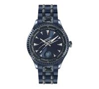 Plein Sport - Orologio analogico al quarzo Lineman da uomo, Ip Blue/Blu/Acciaio - Ps5ba1224, Bracciale