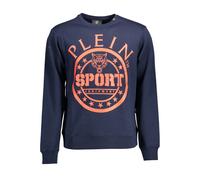 Plein Sport Blue Cotton Men Sweater - M