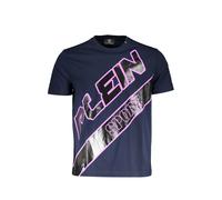 Plein Sport Blue Cotton Men T-Shirt - L