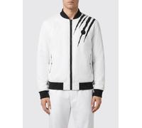 Plein Sport Bomber Scratch in nylon con logo a contrasto e tasche M Bianco