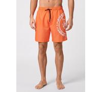 Plein Sport Boxer da mare in nylon con logo a contrasto e coulisse S Arancione