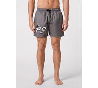 Plein Sport Boxer da mare in nylon con stampa monogram all-over XL Grigio
